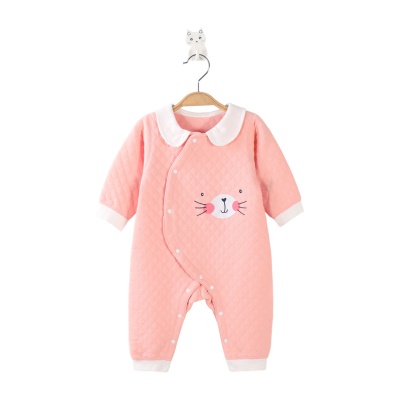 Combinaison bébé triple pince en coton pour respirer la transpiration et respirer à carreaux