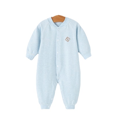 Combinaison bébé rayé simple boutonnage confortable et doux