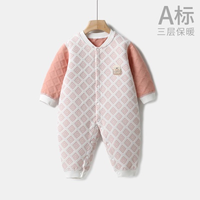 Combinaison bébé en coton triple pince coton pour la chaleur