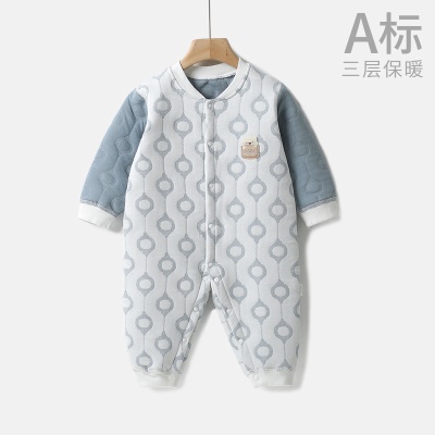 Combinaison bébé en coton triple pince coton pour la chaleur