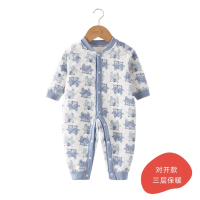 Combinaison bébé en coton à trois couches pour l'impression et la teinture respectueuses de l'environnement pour garder au chaud
