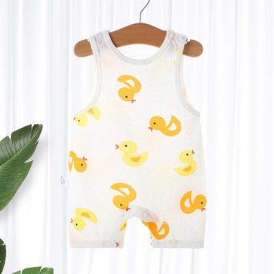 Combinaison bébé en jacquard de coton léger et respirant avec boutons d'épaule