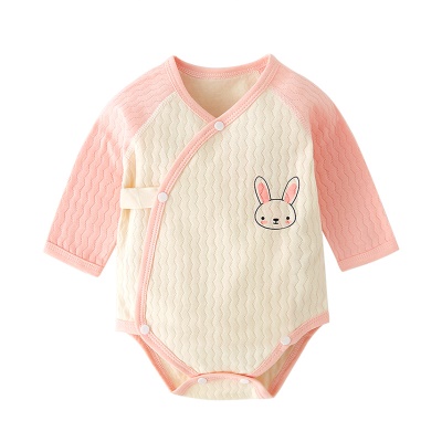 Combinaison bébé en coton lâche et respirant avec motif ondulé