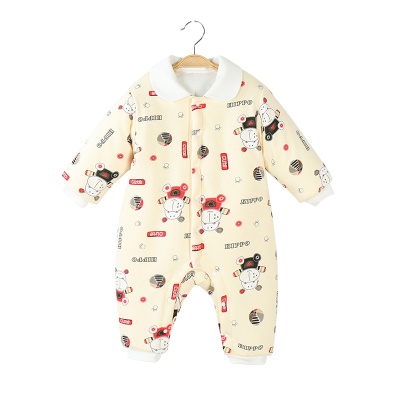 Combinaison bébé 3 couches clip coton revers chauds