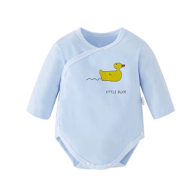 Combinaison bébé double couche de protection du ventre en coton imprimé