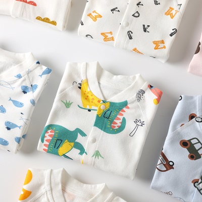 Combinaison bébé en coton simple boutonnage doux et confortable