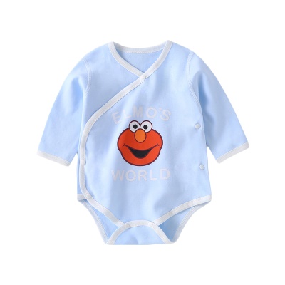 Combinaison bébé double ventre double patte diagonale en coton simple boutonnage