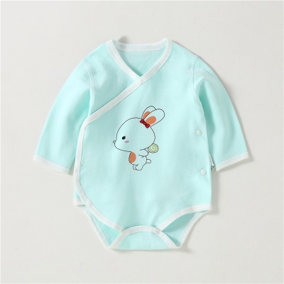 Combinaison bébé double ventre double patte diagonale en coton simple boutonnage
