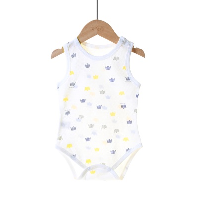 Combinaison bébé gilet en coton léger et respirant maille jacquard