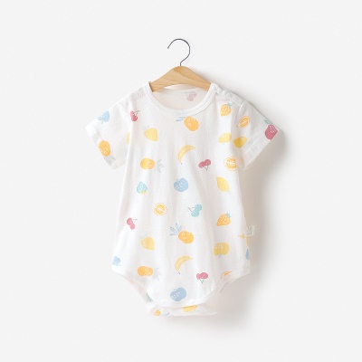 Combinaison bébé en jacquard de coton léger et respirant avec boutons d'épaule