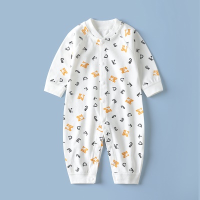 Combinaison bébé en coton simple boutonnage doux et confortable