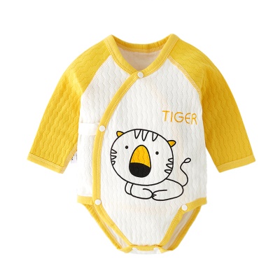 Combinaison bébé en coton lâche et respirant avec motif ondulé