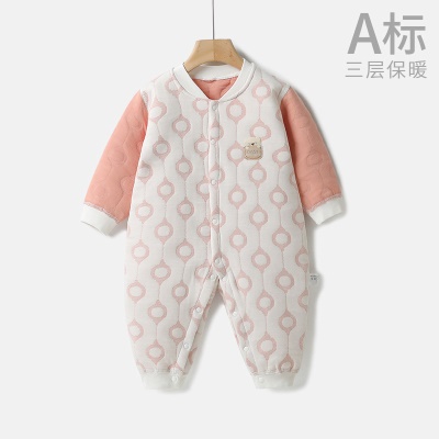 Combinaison bébé en coton triple pince coton pour la chaleur