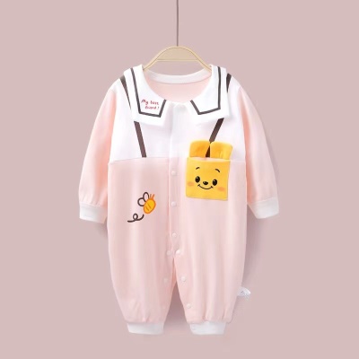Combinaison bébé avec revers de coton imprimé stéréo