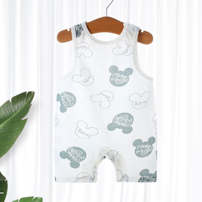 Combinaison bébé en jacquard de coton léger et respirant avec boutons d'épaule