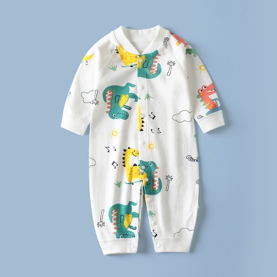 Combinaison bébé en coton simple boutonnage doux et confortable