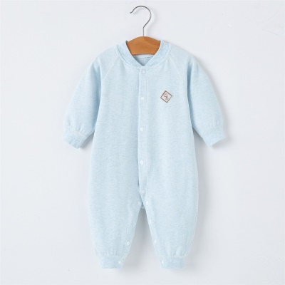 Combinaison bébé rayé simple boutonnage confortable et doux