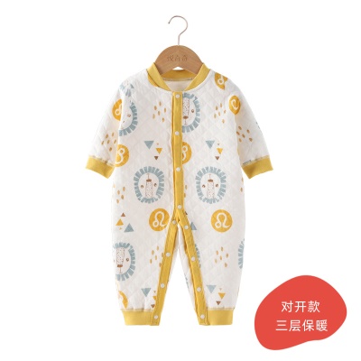 Combinaison bébé en coton à trois couches pour l'impression et la teinture respectueuses de l'environnement pour garder au chaud