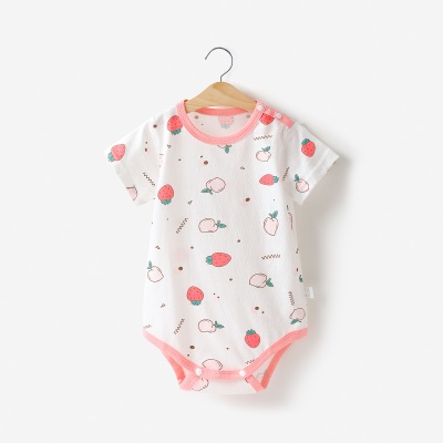 Combinaison bébé en jacquard de coton léger et respirant avec boutons d'épaule
