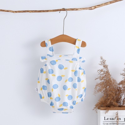 Combinaison bébé en coton imprimé