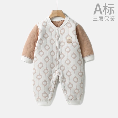 Combinaison bébé en coton triple pince coton pour la chaleur