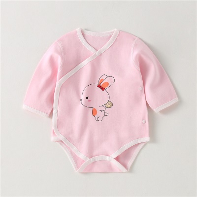 Combinaison bébé double ventre double patte diagonale en coton simple boutonnage