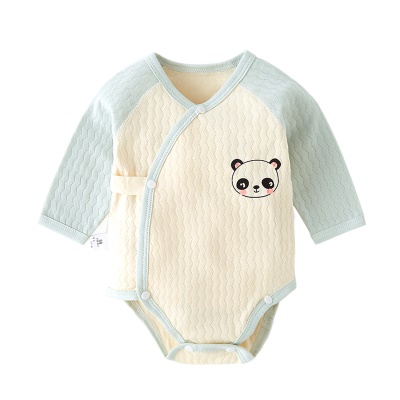 Combinaison bébé en coton lâche et respirant avec motif ondulé
