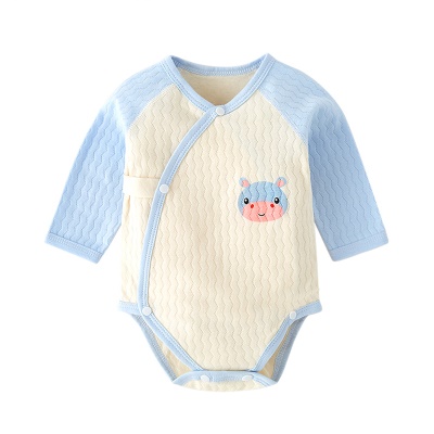 Combinaison bébé en coton lâche et respirant avec motif ondulé