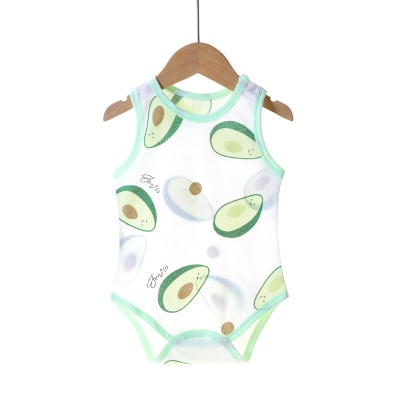 Combinaison bébé gilet en coton léger et respirant maille jacquard