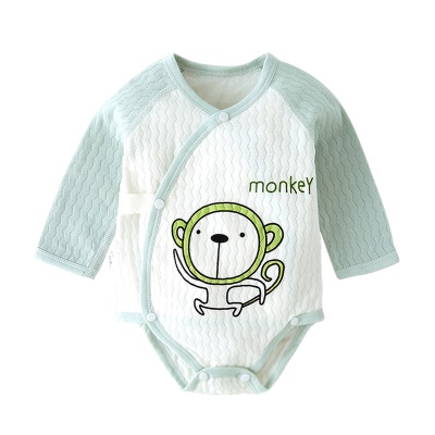 Combinaison bébé en coton lâche et respirant avec motif ondulé