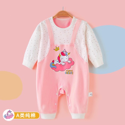 Combinaison bébé en coton doux et confortable avec bretelles