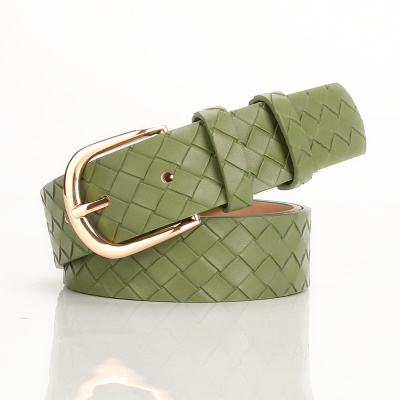 Ceinture en alliage pour femmes boucle aiguille Lingo PU cuir