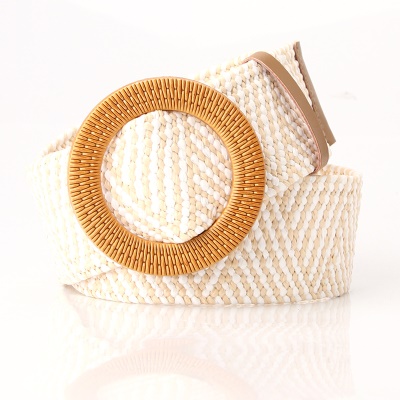 Ceinture tissée femme boucle en plastique par pack de 12