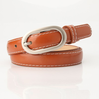 Ceinture pour femmes Ceinture fine polyvalente avec bande latérale coupée