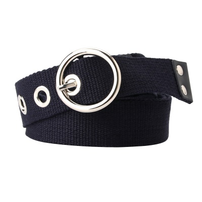 Ceinture en toile pour femmes avec boucle ronde Sangle souple