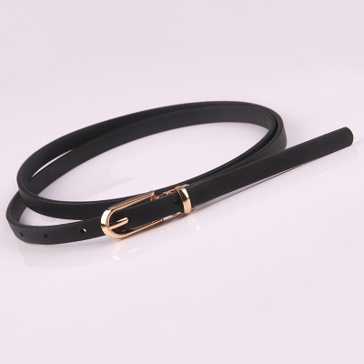 Ceinture pour femmes Ceinture fine en alliage boucle aiguille PU cuir