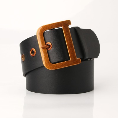 Ceinture en alliage de cuir PU avec boucle D pour femmes