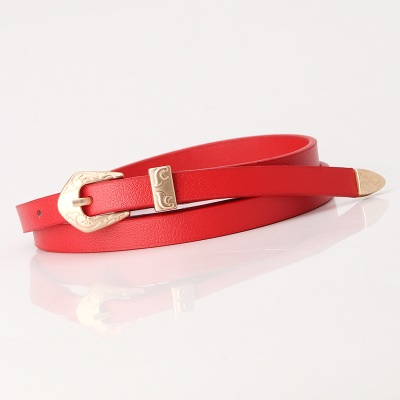 Ceinture pour femmes Ceinture fine en alliage boucle aiguille sculptée