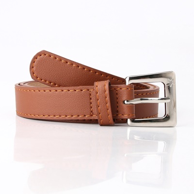 Ceinture femme avec boucle aiguille pu cuir ceinture carré