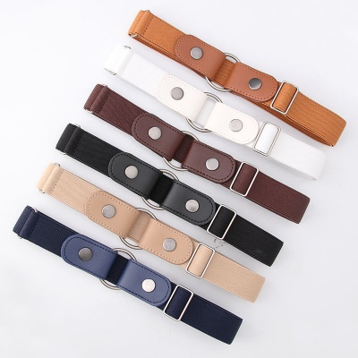 Ceinture femme élastique taille fermée sans bouton en alliage perforé
