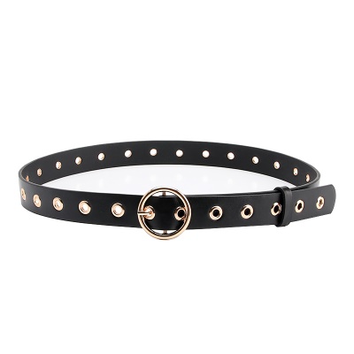 Ceinture femme avec boucle ronde polyvalente décorative à l'œil