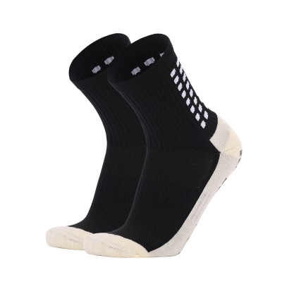 Chaussettes de football à tube moyen distribution carré anti-dérapant épaississement
