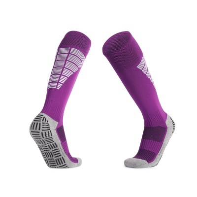 Chaussettes de football à tube long anti-dérapant, épaississant et absorbant la