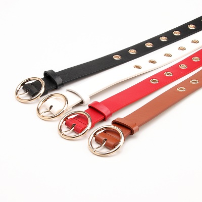 Ceinture femme avec boucle ronde polyvalente décorative à l'œil