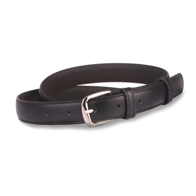 Ceinture femme avec boucle carrée noire en cuir PU