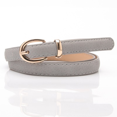 Ceinture femme fine avec boucle aiguille en alliage cuir PU