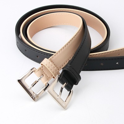 Ceinture femme avec boucle aiguille pu cuir ceinture carré