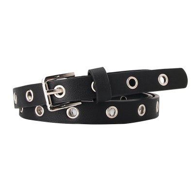 Ceinture pour femmes ajouré oculaire fine ceinture en alliage boucle aiguille