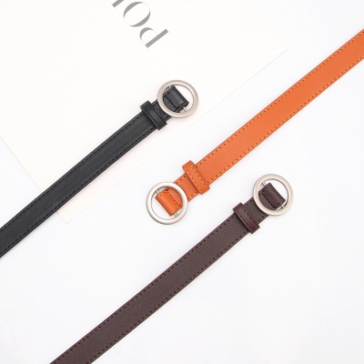 Ceinture étudiante avec boucle ronde non perforée
