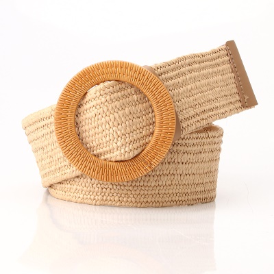 Ceinture tissée femme boucle en plastique par pack de 12